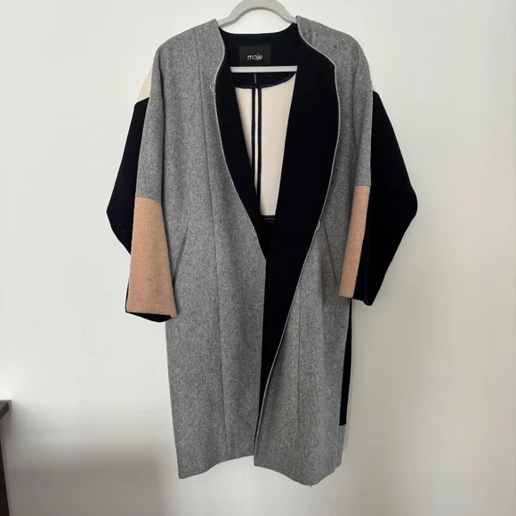 Maje Gileda Color Block Coat - Picture 3 of 5